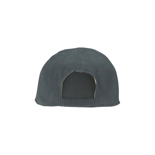 This is the back of the hat. It's black as well and has a stretchy, non adjustable hat closure.